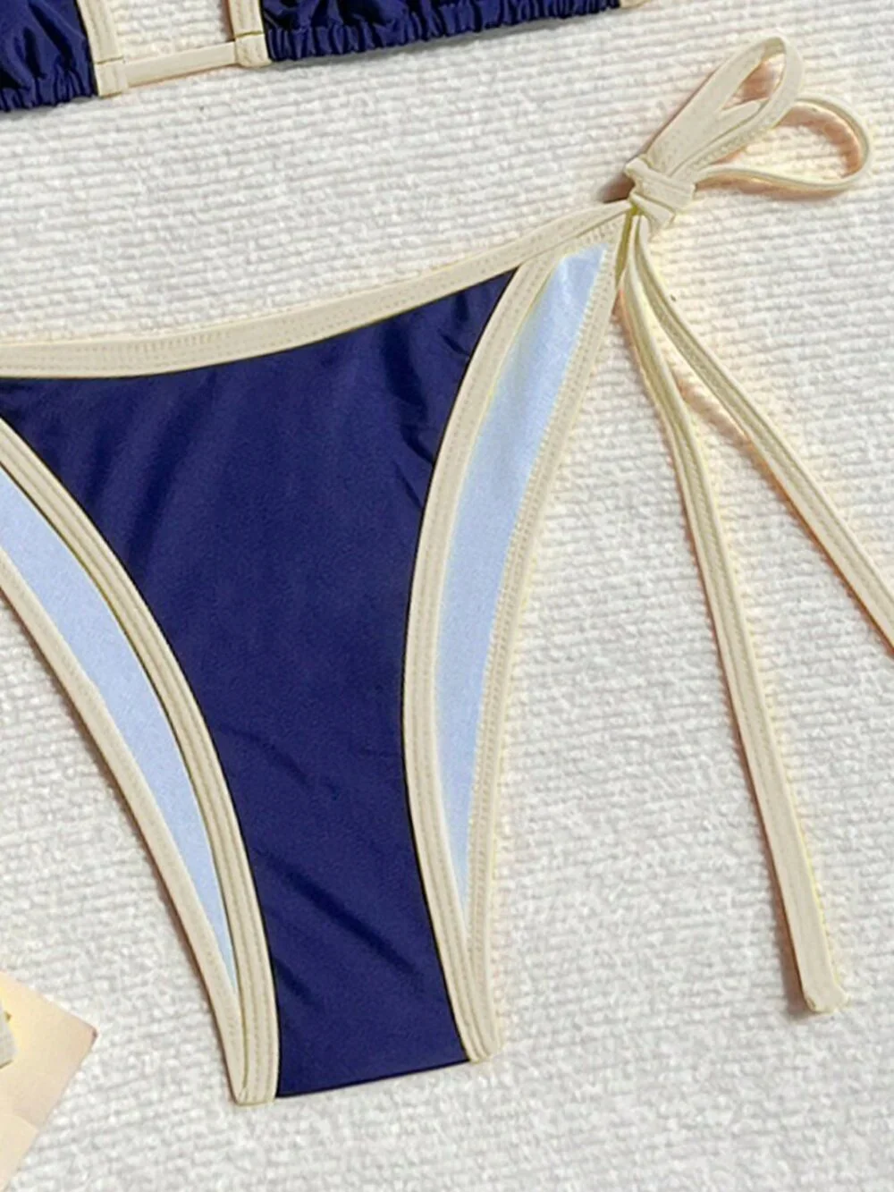 Navy Blue Sexy Women's Halter Beach Bikini Set
